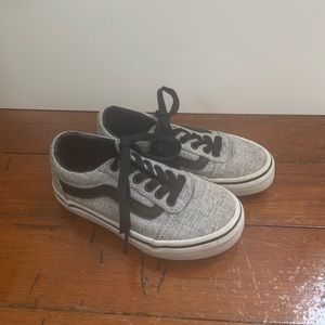 Gray and black old school vans